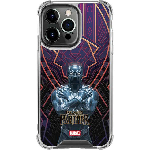 Marvel Black Panther Wakanda Salute iPhone 14 Pro Clear Case
